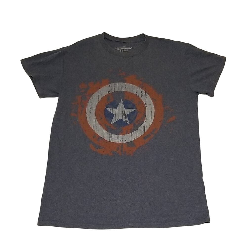 Marvel Unisex Captain America Graphic T-Shirt Casual Cotton Short Sleeve Small